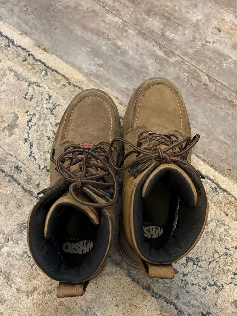 Men's Tan Brunt Marian Moc Toe Work Boots